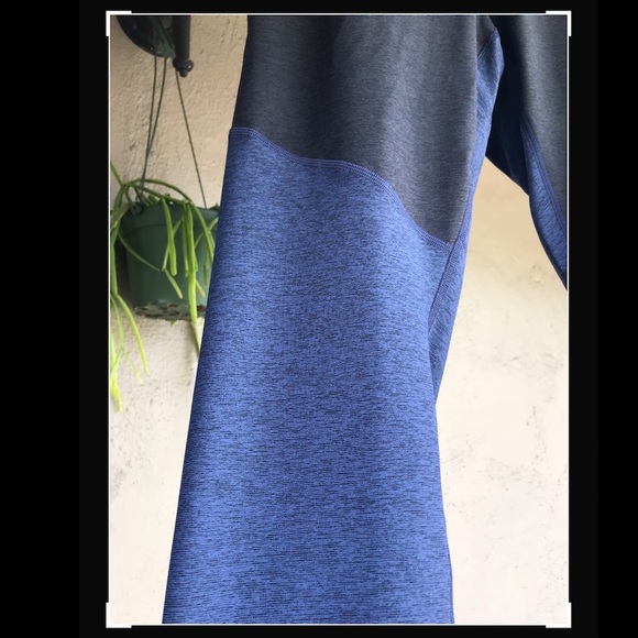 OUTDOOR VOICES Warm Up 3/4 Legging; Blue/Charcoal; XL - Picture 6 of 8